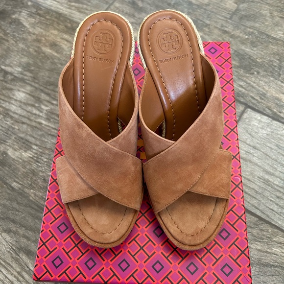 Tory Burch Shoes - NIB Tory Burch Wedge Suede Sandals